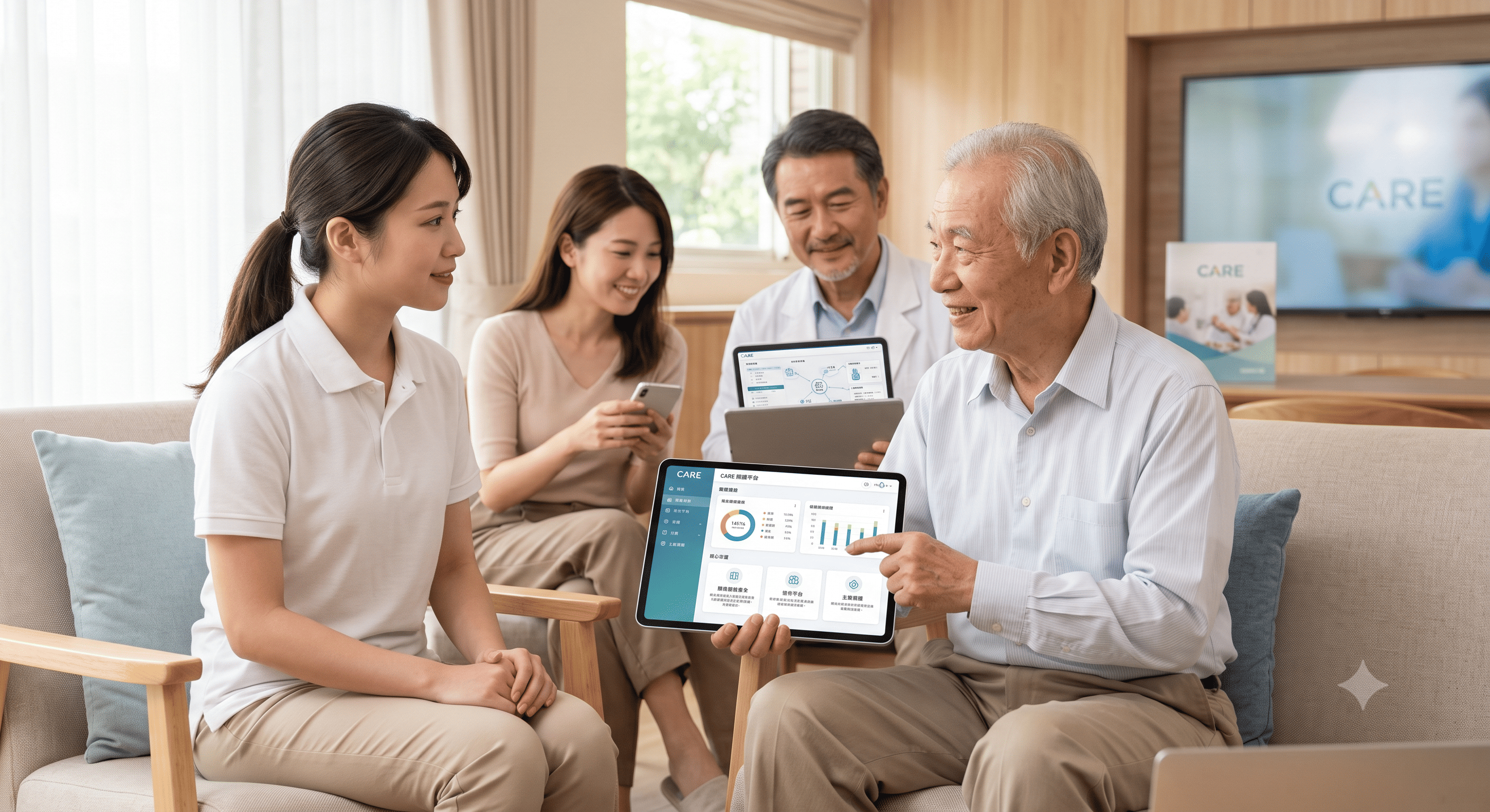 家庭照護日誌串接示意圖