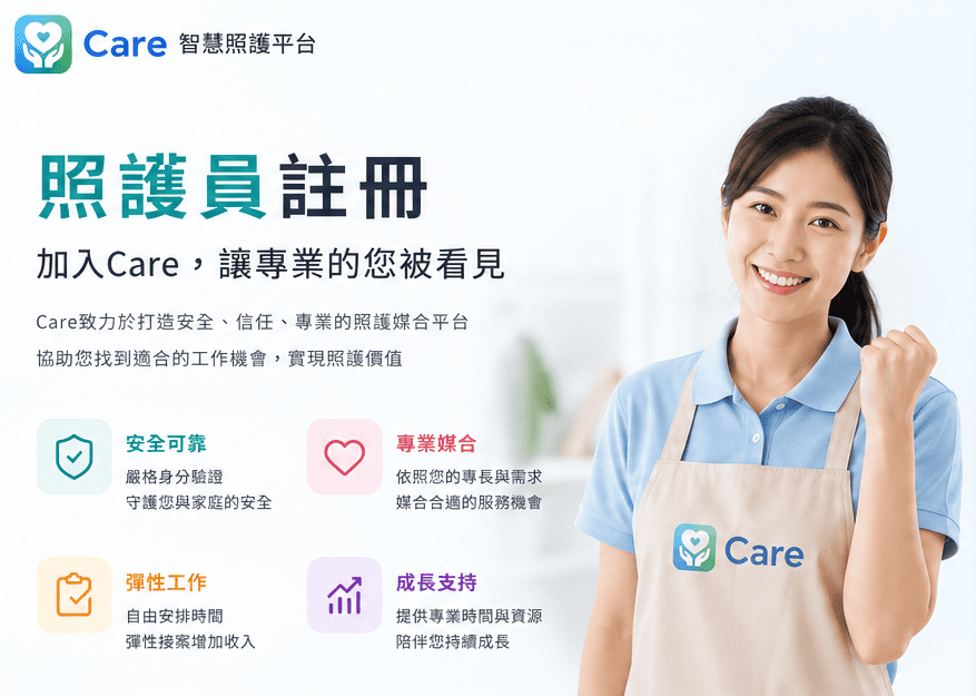 照護員招募示意圖